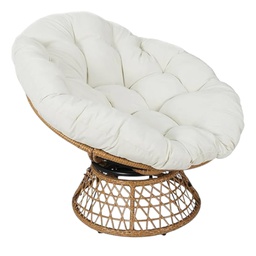 [KCWF2024082627-WH] Kenneth Cole Veracruz Wicker Parabola Chair, White