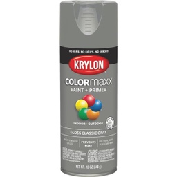 [K05513007] ****Krylon Colormaxx Gloss Spray Paint &amp; Primer, Classic Gray