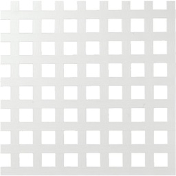 [276459] Deckorators Vinyl Privacy Square Lattice Panel 4 Ft. W x 8 Ft. L x 3/16 In. Thick, White