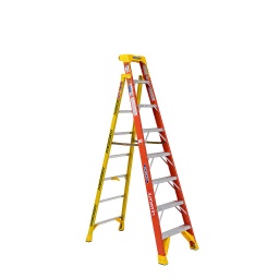 [L6208] ****Werner 8Ft Leaning Ladder Fiberglass