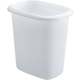 [10118012  / FG295300WHT] Sterilite Oval Vanity Wastebasket 1.5 Gal. White