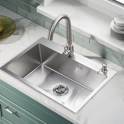[BA-1221 RHTDBKS15404] Royal Homes Topmount Kitchen Sink 26 x17x 8 in