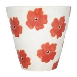 [HG 18-218/3 M CHCPP20144] Classy Homes Ceramic Plant Pots Floral Multicolor M