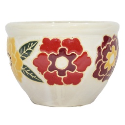 [HG 18-214/3 M CHCPP20145] Classy Homes Ceramic Plant Pots Floral Multicolor M