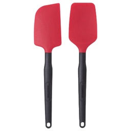 [5211596] Farberware Classic Spoon/Scraper Spatula Set, Red (2-Piece)