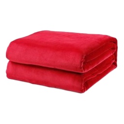 [9452-TWIN RED] ****L'Baiet Twin Blanket 60In.x80In.- Red Fleece