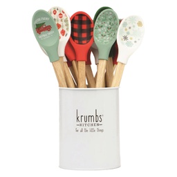 [XKKSPN24] ^Krumbs Kitchen Holiday Farmhouse Silicone Mixing Spoon
