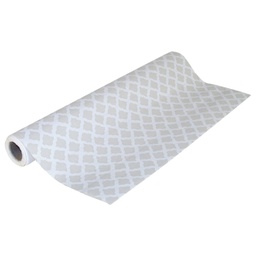 [04F-C7HR0-01 / 04F-C7HR0-06] Con-Tact Grip Print Non-Adhesive Shelf Liner 18 In x 4 Ft Talisman Pale Gray