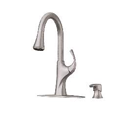 [F5297LRGS] Pfister Ladera 1-Handle Pull-Down Kitchen Faucet With Soap Dispenser, Spot Defense Stainless Steel