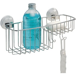 [41720] InterDesign Reo Power Lock Suction Combo Basket, Stainless Steel