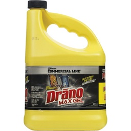 [10109] Drano Max Gel 00109 Clog Remover, Gel, Natural, Bleach, 128 oz Bottle