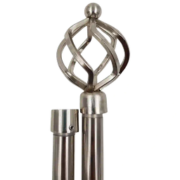 [722-A1012-2848SILVER CHCR28503 /1434264] Classy Homes Curtain Rod 28-48 In., Silver - Plated