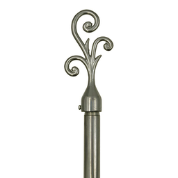 [722-82238-2848SILVER CHCR28509 / 1434270] Classy Homes Curtain Rod 28-48 In., Silver - Plated