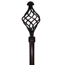 [722-82117-2848BLK-P CHCR28518 / 1434279] Classy Homes Curtain Rod 28-48 In., Black - Painted