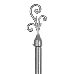 [722-82238-4884CHSIL-P CHCR28536 / 1434298] Classy Homes Curtain Rod 48-84 In., Champagne Silver - Painted