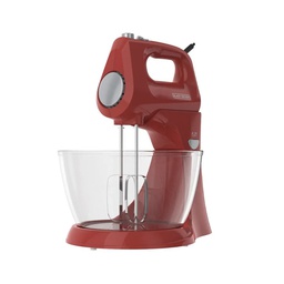 [MX9125-0RDLA] Black &amp; Decker 2-in-1 Stand Mixer 3.5 L Glass Bowl, Red