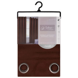 [WPSG44570FBC] Lenox Grommet Window Curtain Panel 55 x 90 In. Chocolate