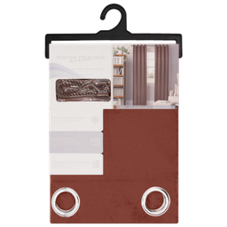 [WPSG47539HBT] Vineland Grommet Window Curtain Panel with Tie Back 55 x 90 In. Mocha