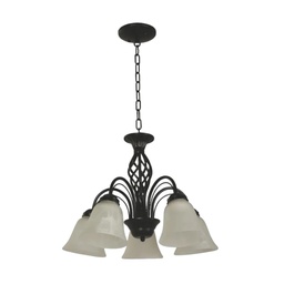 [22108-2] Ike Lite Moderna 5-Light Hanging Lamp E27 60W, Matte Black