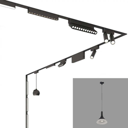 [ROCA-61-PD9-7W-3K-BK] Roca Pendant Spot Light 7W for Mini Magnetic Track, Black