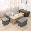 Royal Homes Storage Foot Stool 15x15in Linen Design