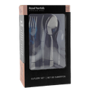 Royal Norfolk 16pc Cutlery Set, Black