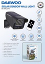 Daewoo Outdoor Solar Sensor Wall Light