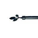 Classy Homes Curtain Rod 28-48 in Single Black 16/19