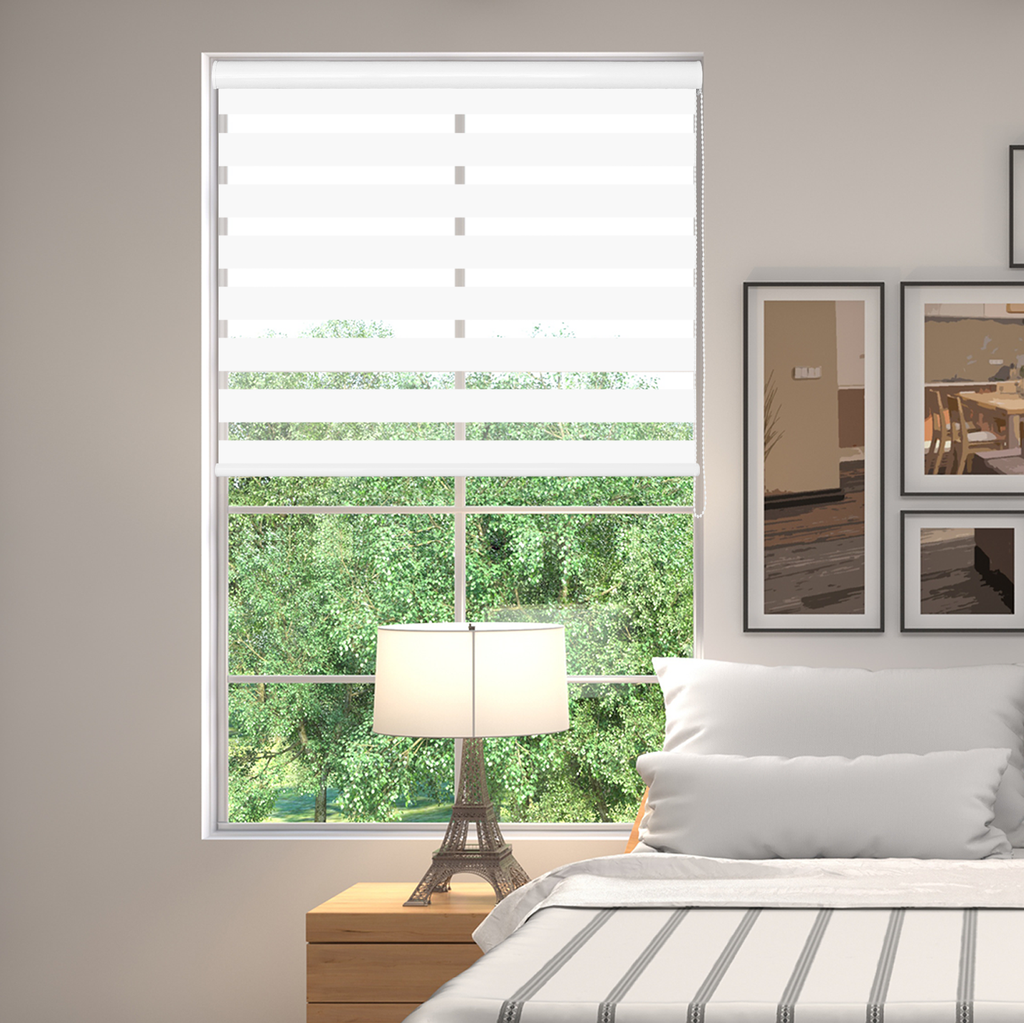 Kenneth Cole Luxury Zebra Blinds 60x90 In. (Blackout) White