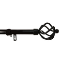 Classy Homes Curtain Rod 28-48 In., Black - Painted