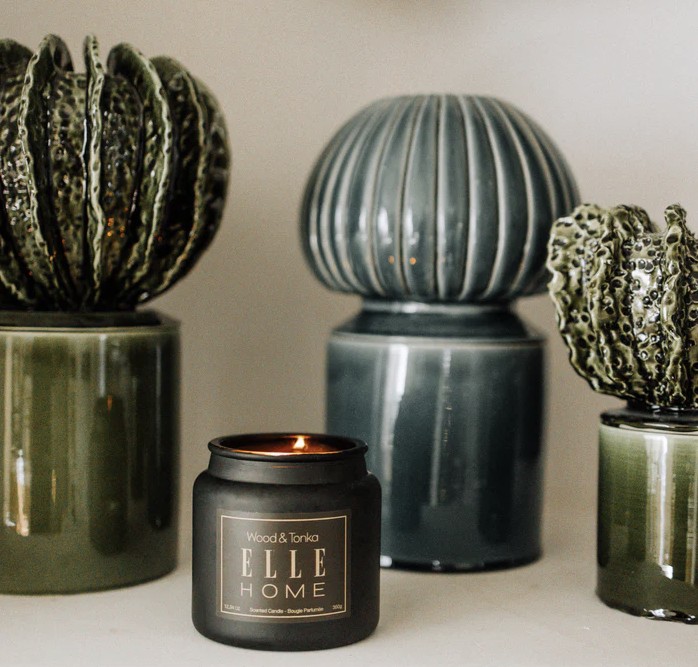 Elle Home Tonka Vanilla Scented Candle