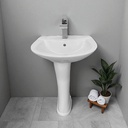 Briggs Pedestal Lavatory Sink Single Hole 19 x 15 x 33 In. White