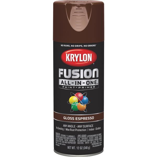 ^Krylon Fusion All-In-One Gloss Spray Paint &amp; Primer, Espresso