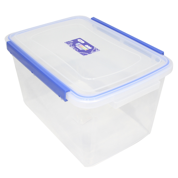 Duramade Plastic Storage Box with Lid 12 x 8.25 x 7 In., Clear