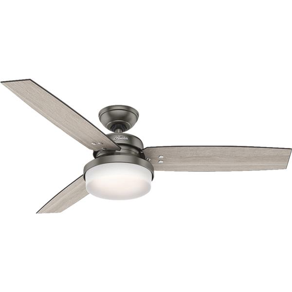 Hunter Sentinel Ceiling Fan with Light Kit 52 In. Brushed Slate (C.F.M - 2804)