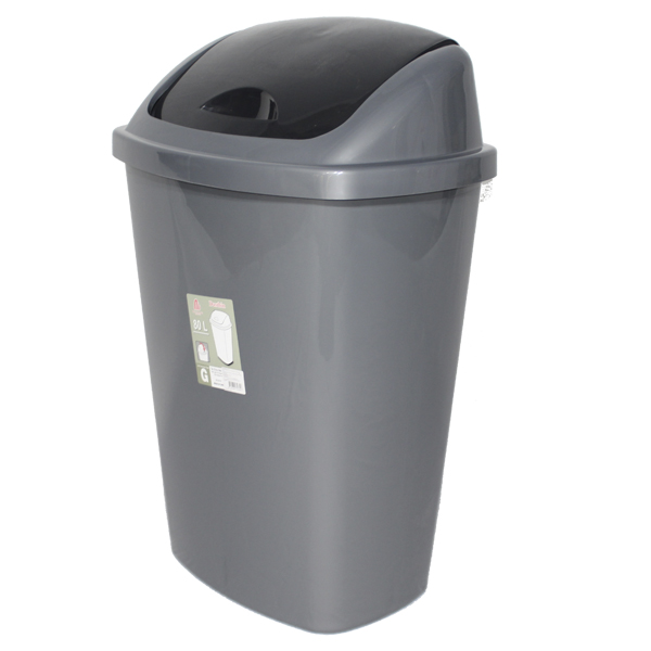 Mr. Save Trash Can Plastic 80L, Grey