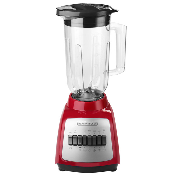 Black &amp; Decker Blender 10 Speed Plastic Jar, Red