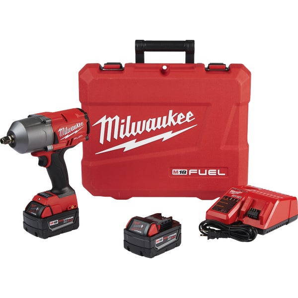 Milwaukee M18 FUEL 18-Volt Lithium-Ion 1/2 In. High Torque Cordless Impact Wrench with Friction Ring Kit