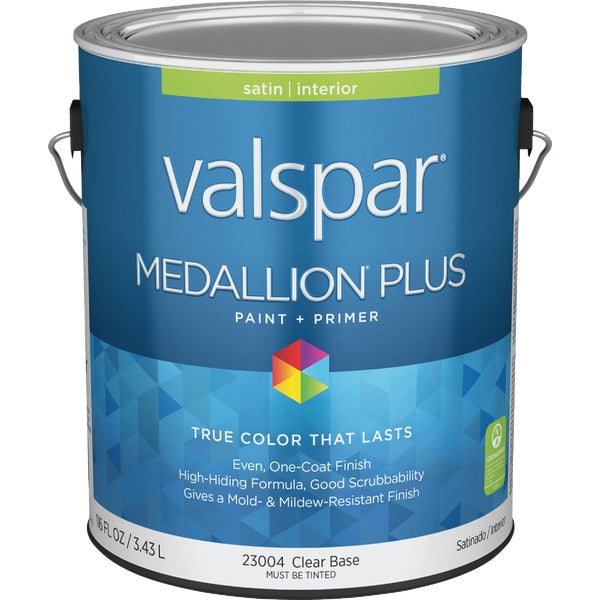 ****Valspar Medallion Plus Premium Paint &amp; Primer Satin Interior Paint, Clear Base, 1 Gal.