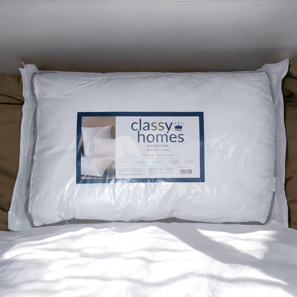 Classy Homes 4cm Standard Gusseted Pillow, 40x60cm / 16 x 24 In.