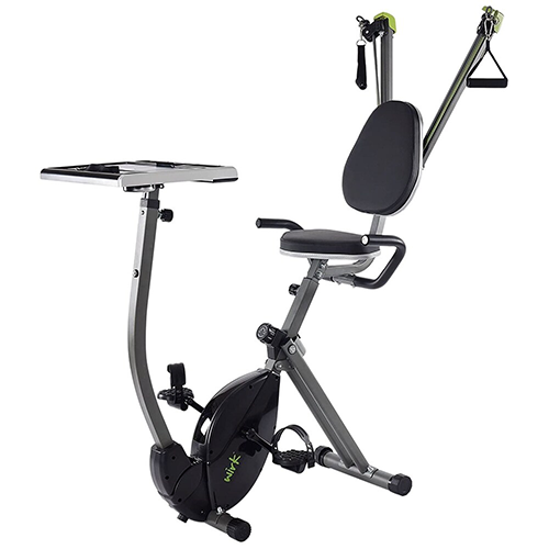****Stamina WIRK Upright Exercise Bike Workstation and Standing Desk with Strength System (300 Lb. Weight Limit)