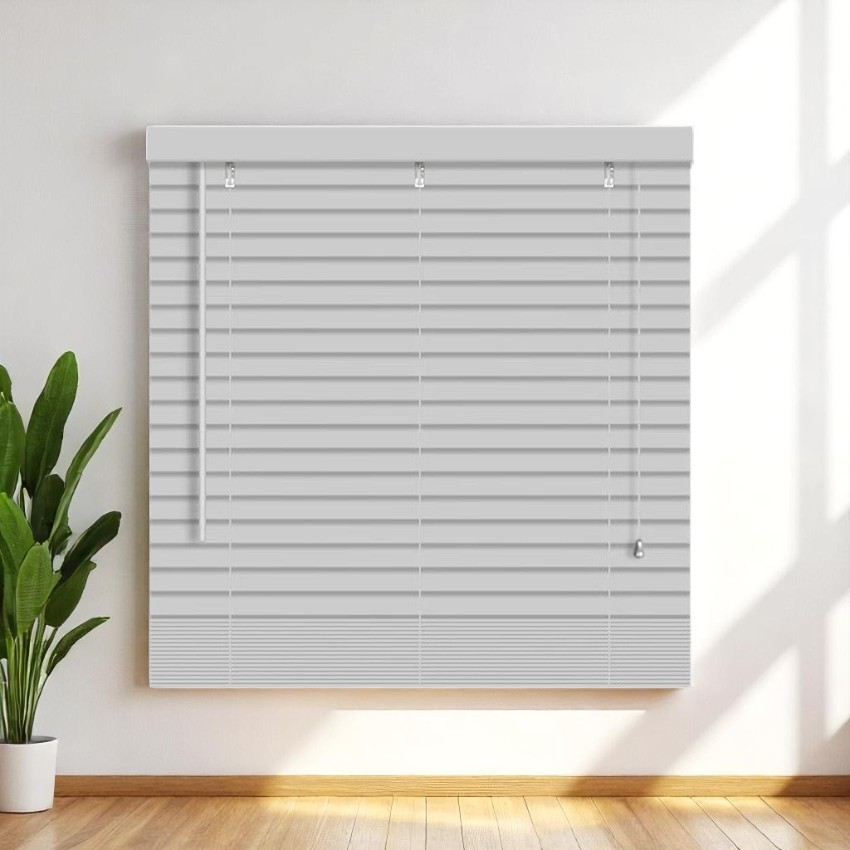 Kenneth Cole Paulownia Wood Venetian Blinds 60 x 90.5 In. (152x230cm), Grey