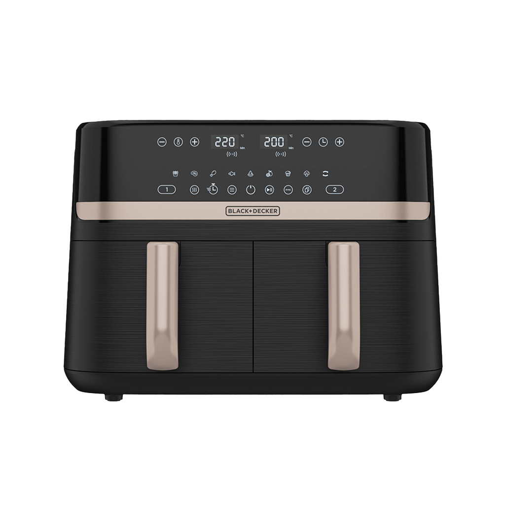 Black &amp; Decker Dual Air Fryer 9L, Black