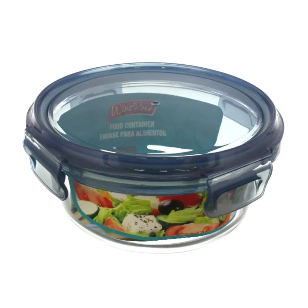 Windrose Glass Food Container Round 620ml