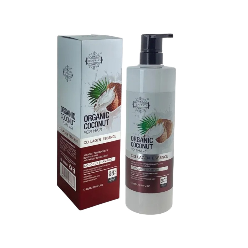 Heniways Organic Coconut Shampoo 900ml