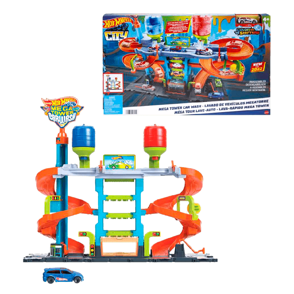 Hot Wheels City Mega Car Wash Playset