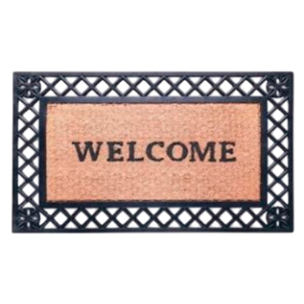 Classy Homes Coco Rubber Non-Brushed Panama Grill Mat 18 x 30 In., 8mm Thick