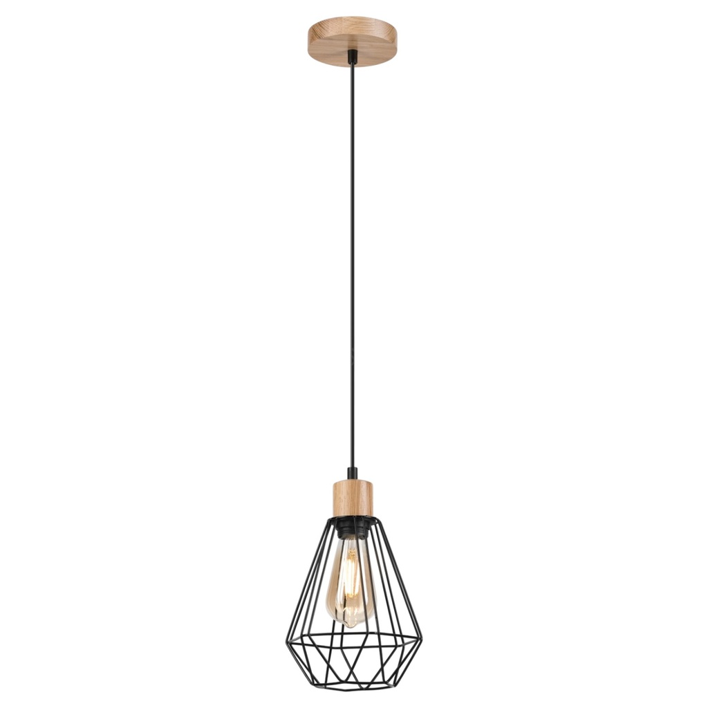 Ike Lite Hanging Lamp 1-Light E27 60W Black