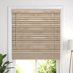 [KC202052330NA] ****Kenneth Cole Paulownia Wood Venetian Blinds 36 x 90.5 In. (91x230cm), Natural Brown