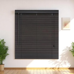 [KC202052335BR] Kenneth Cole Paulownia Wood Venetian Blinds 78 x 90.5 In. (198x230cm), Dark Brown